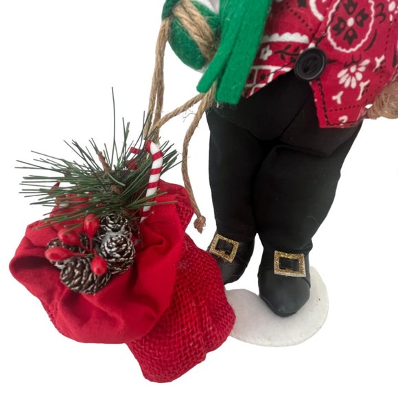 Annalee 9" Rustic Yuletide Santa & Sack W/Original Tag - Picture 7 of 16